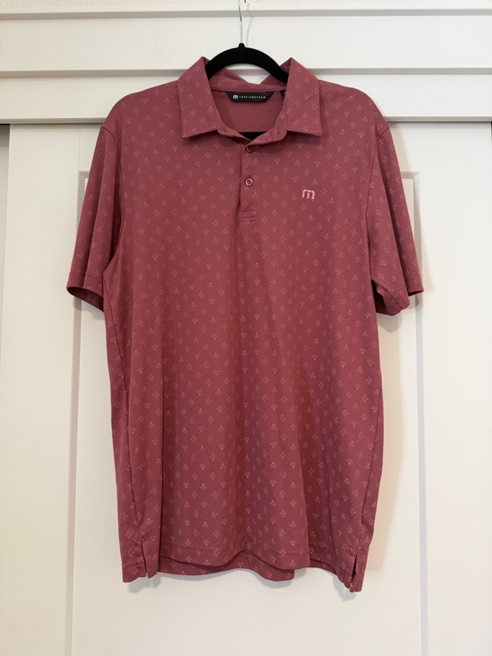 Travis Mathew Rosewood Polo with Microprint
